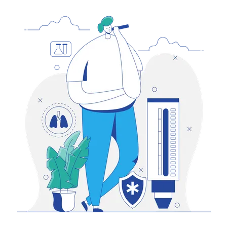 Peak Flow Meter  Illustration