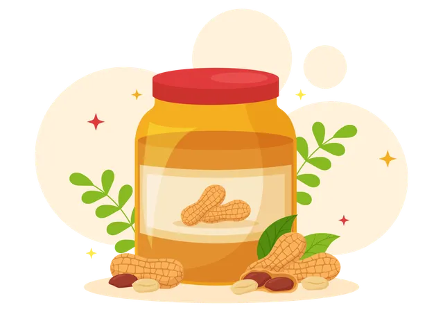 National Peanut Butter Day Vector Illustration On 24 January With Jar Of Peanuts Butters For Poster Or Banner In Flat Cartoon Background Design Illustration