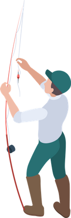 Pêcheur mâle  Illustration