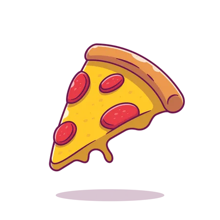 Pedaço de pizza  Ilustração