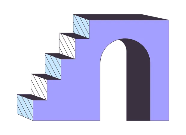 Pedestal com arco  Ilustração