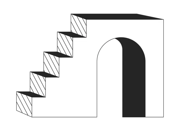 Pedestal with arch  Illustration