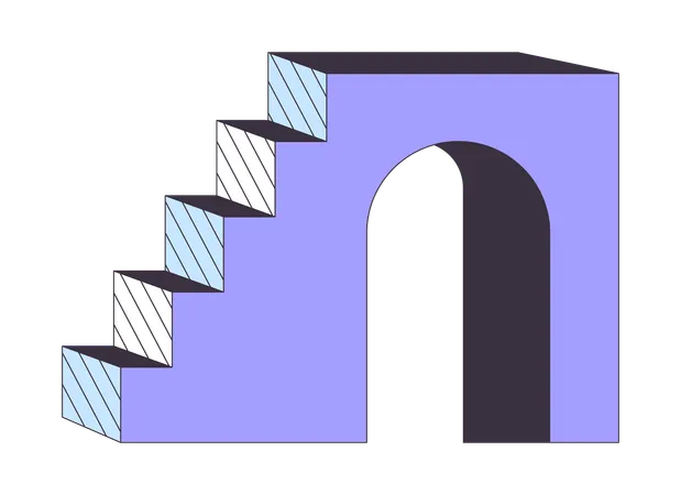 Pedestal with arch  Illustration