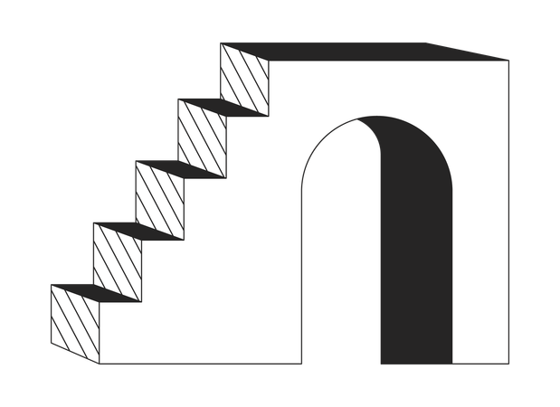 Pedestal with arch  Illustration