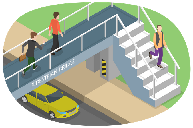 Pedestrian Bridge  Illustration