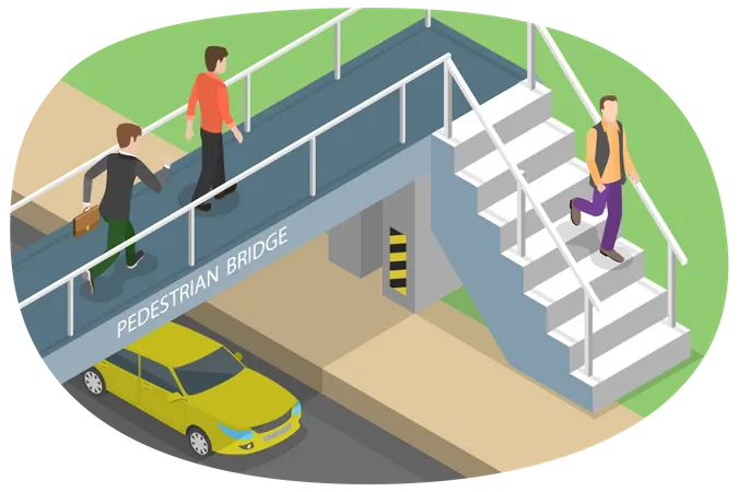 Pedestrian Bridge  Illustration