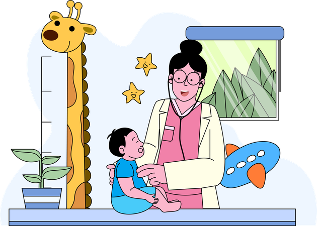 Pediatric Care: Gentle Treatment for Young Patients  Illustration