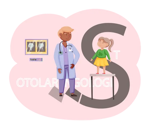 Pediatric consulting patient  Illustration