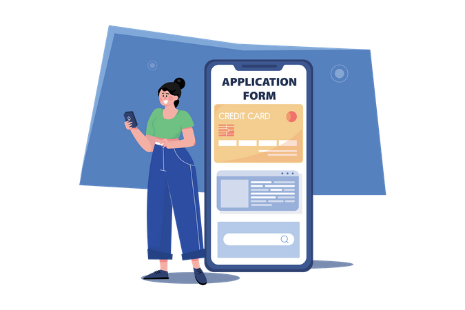 Solicitação de cartão de crédito  Ilustração