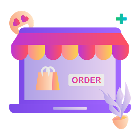 Encomenda online  Ilustração