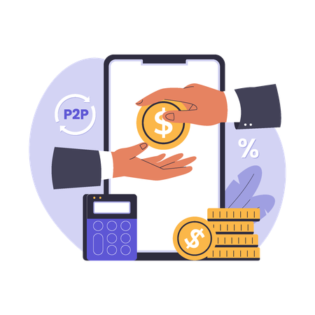Peer to Peer Lending  Illustration