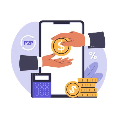 Peer to Peer Lending  Illustration