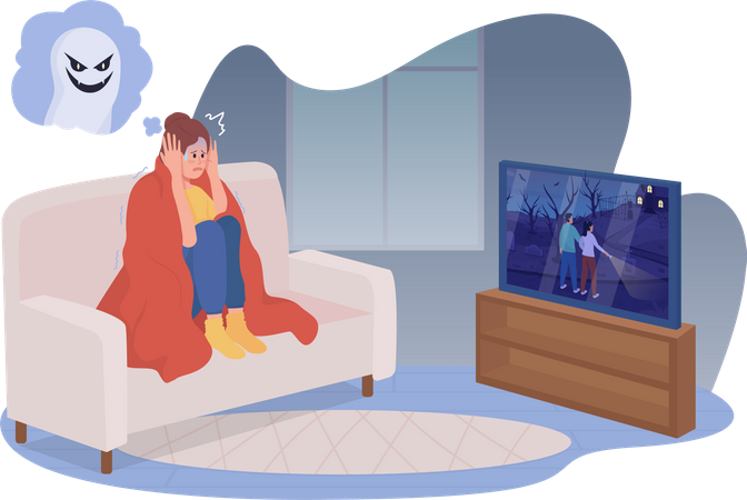 Película de miedo  Ilustración