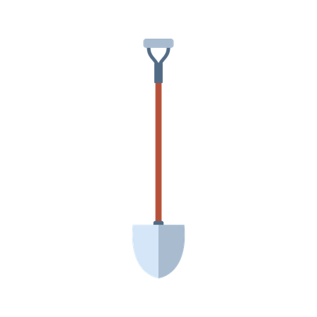 Pelle pour travaux de jardinage et archéologiques  Illustration