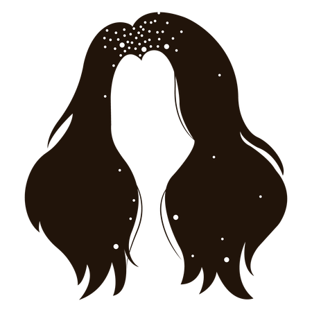 Cheveux pelliculaires  Illustration