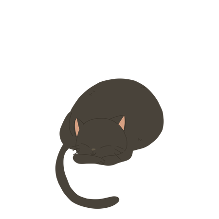 Pelzige Katze  Illustration