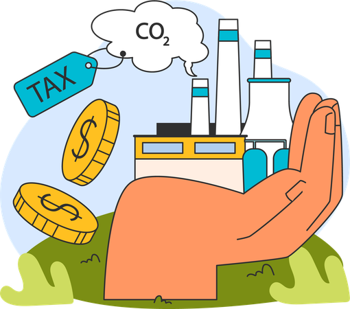 Penalidade de carbono  Ilustração