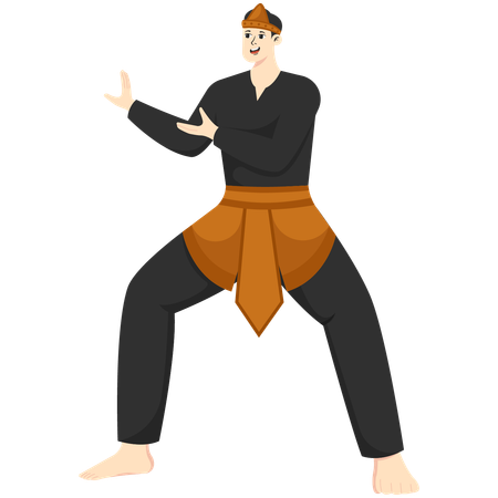 Pencak silat esportes  Ilustração