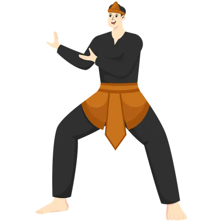 Pencak silat esportes  Ilustração