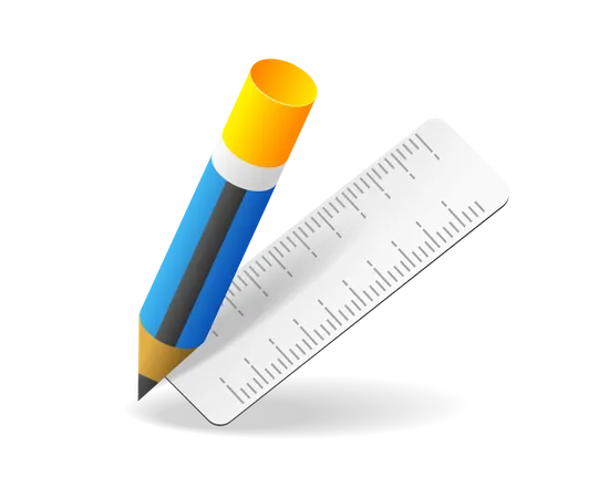 Pencil and ruler Illustration