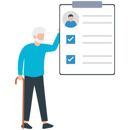 Pension registration  Illustration