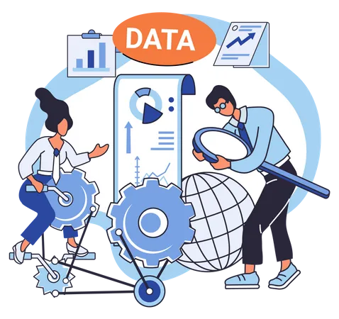 Big Data Analytics Process Of Analyzing Large And Complex Data Sources To Identify Trends Customer Behavior Patterns And Market Preferences To Make More Effective Business Decisions Data Exploration Illustration