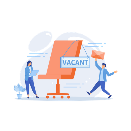 People applying for vacant job  Illustration