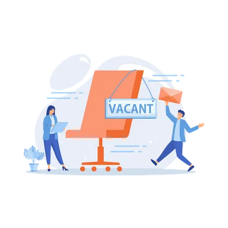 People applying for vacant job  Illustration