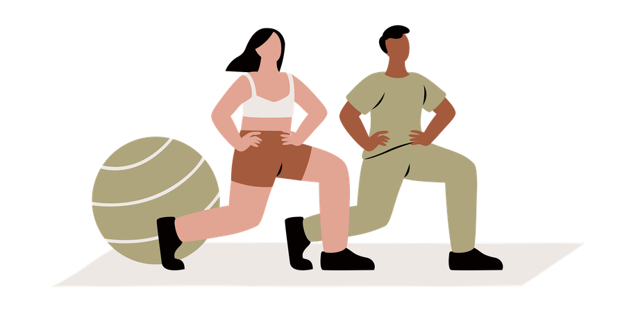 People are Exercising to Stay Healthy  Illustration