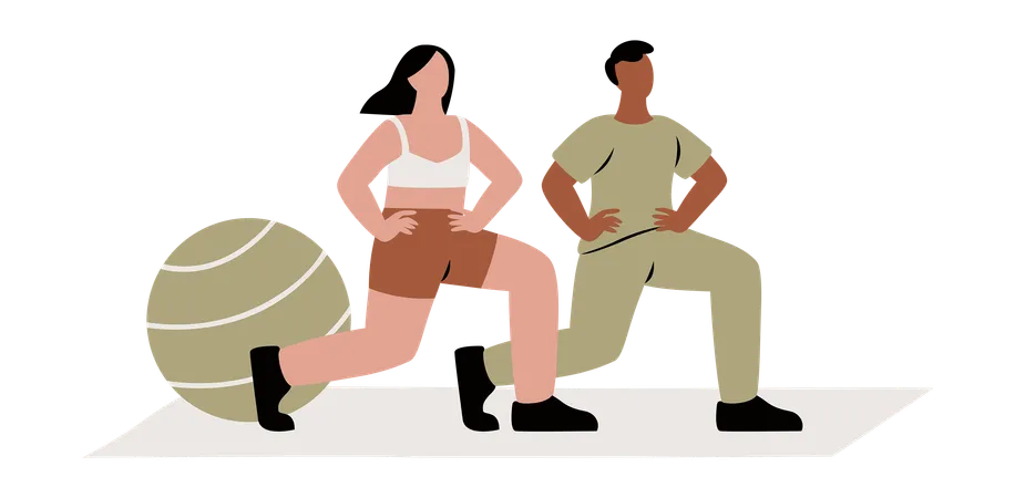 People are Exercising to Stay Healthy  Illustration