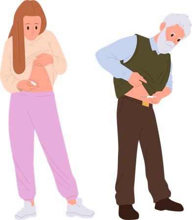 People are injecting themselves  Illustration