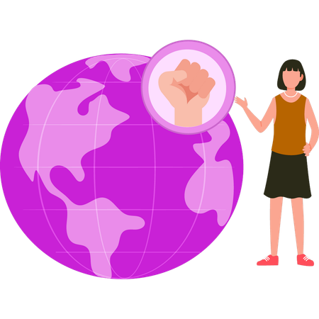 People are standing for their right  Illustration