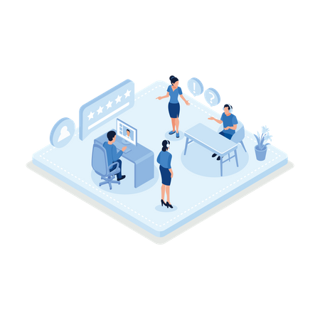 People Asking Questions  Illustration