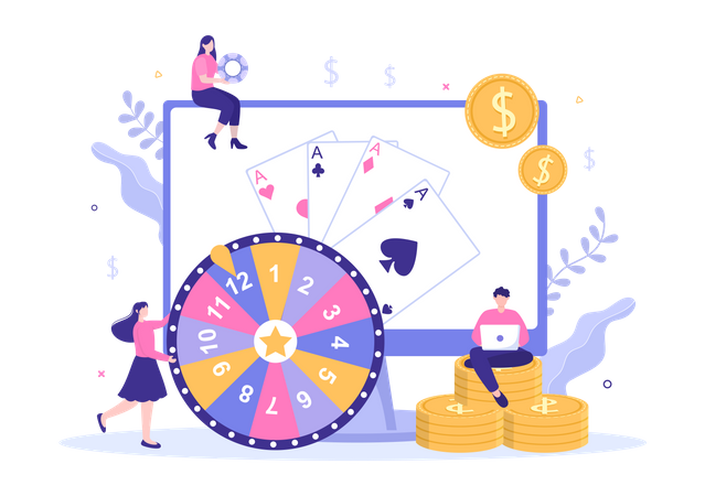 People betting on sports  Illustration