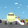 illustrations of airport queue