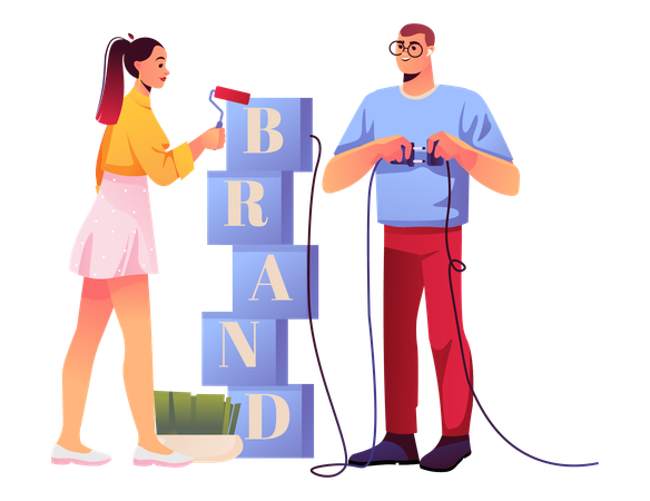 People built brand  Illustration