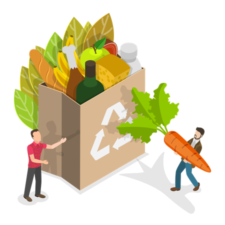 People buying vegetables  Illustration