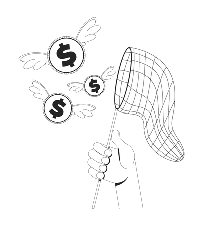 People catching discount  Illustration