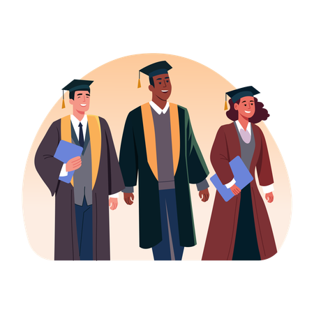 People celebrating convocation day  Illustration