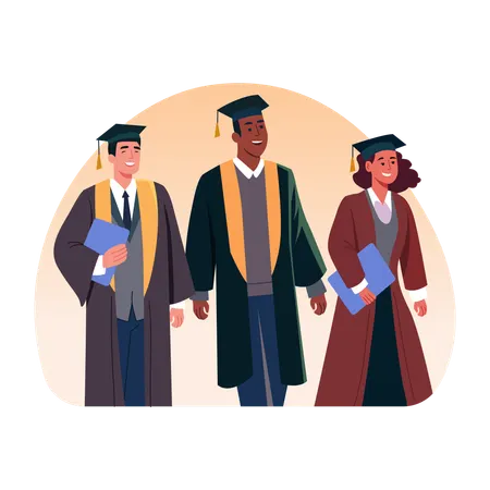 People celebrating convocation day  Illustration