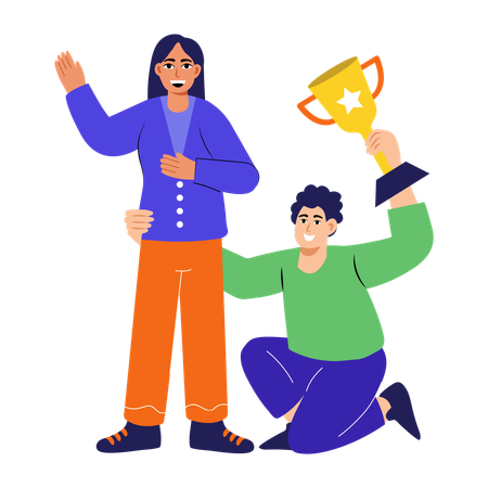 People celebrating success  Illustration