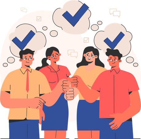 People Check business deal  Illustration