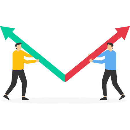 People Choosing the right path  Illustration