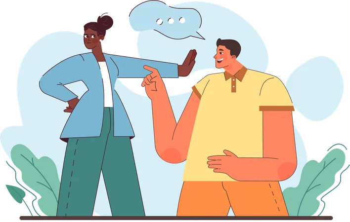 People communicate together  Illustration
