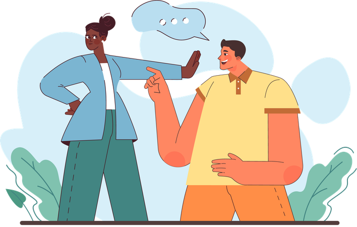 People communicate together  Illustration