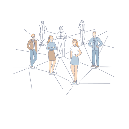 People Connected By Internet Global Web  Illustration