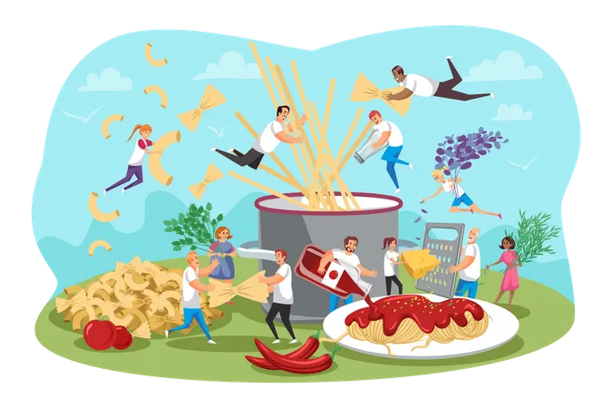 People cooking  Illustration