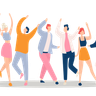 illustration for people dancing