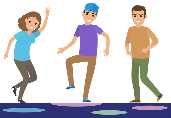 People dancing at party Illustration