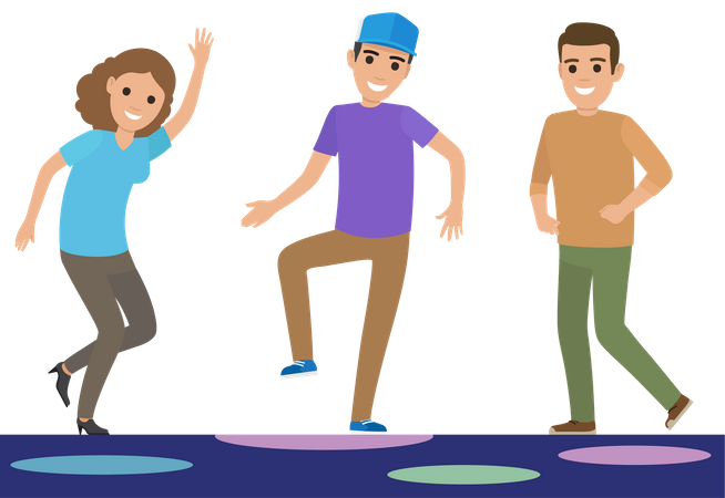 People dancing at party  Illustration